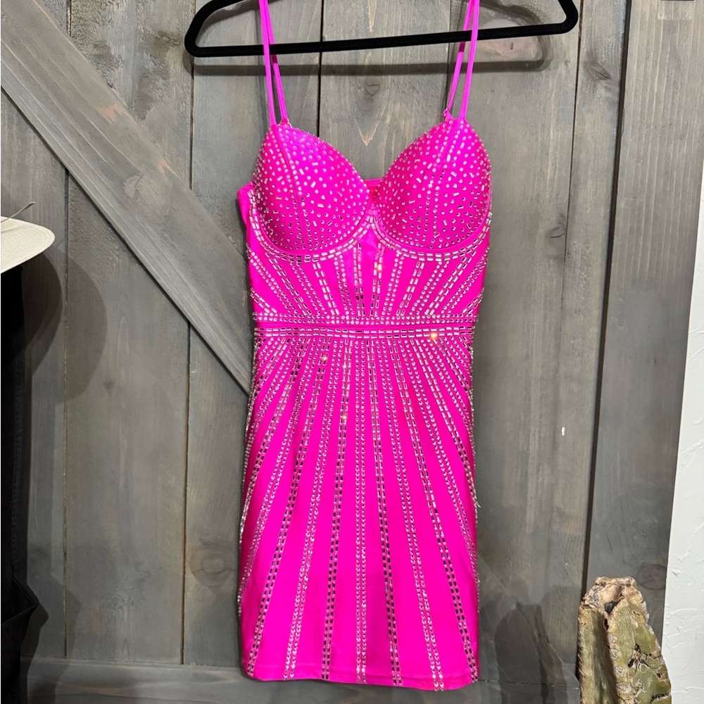 Pink Embellished Women's Dress